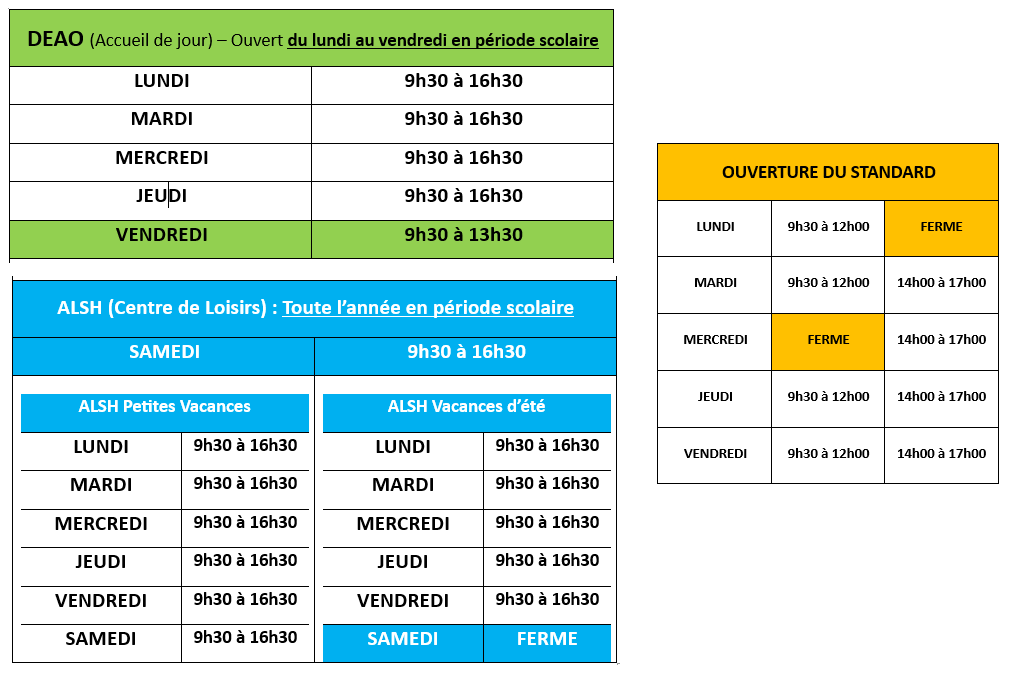 Horaires euresite